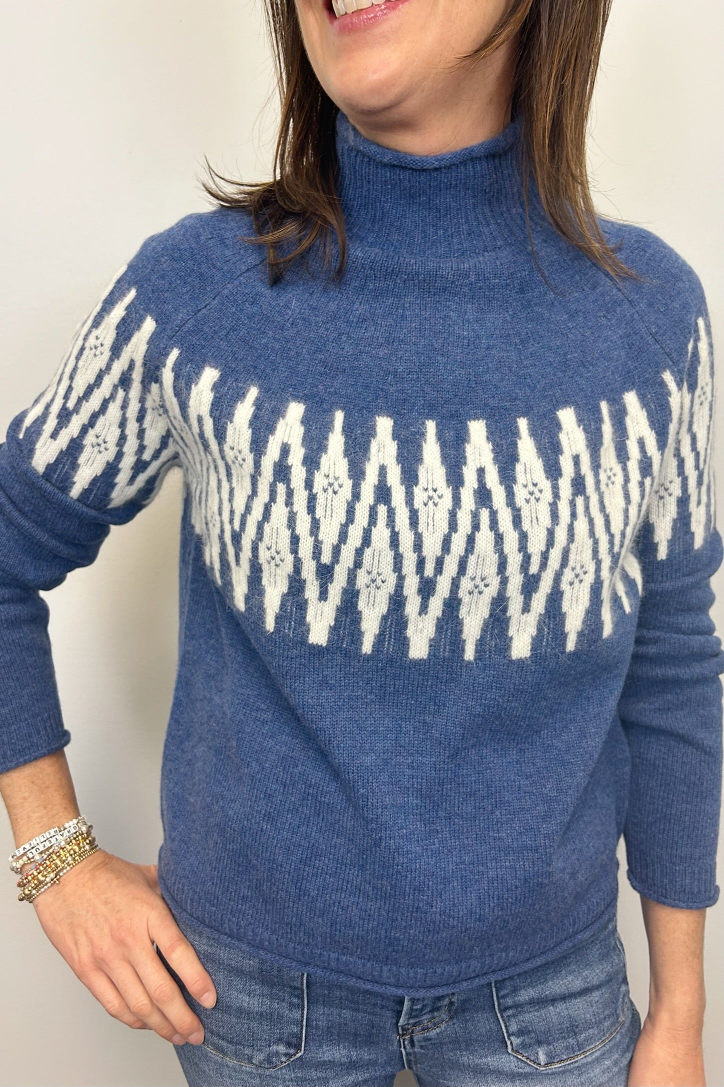 Alashan Sunburst Fair Isle Raglan