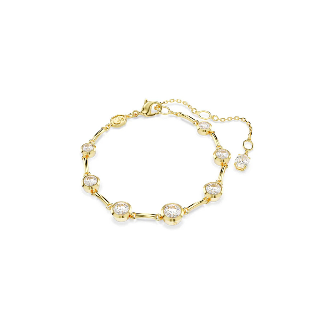 Swarovski Imber Tennis Bracelet - White/Gold Medium