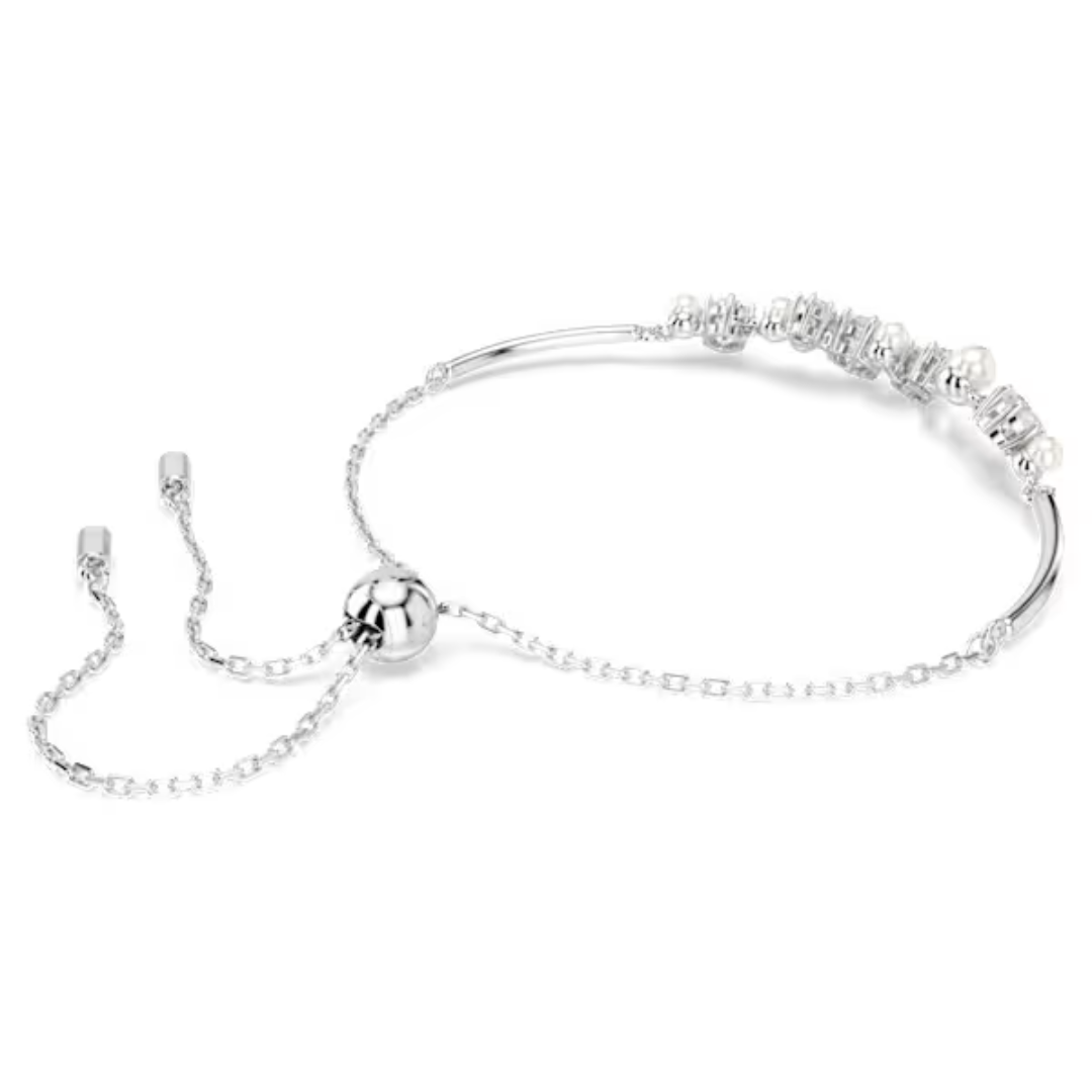 Swarovski Constella Bangle Bracelet - Soft White/Rhodium