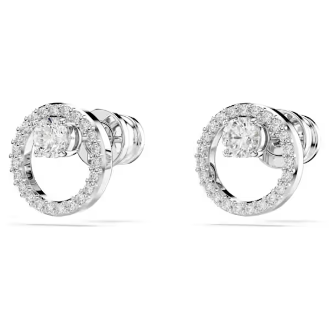 Swarovski Constella Stud Earrings - White/Rhodium