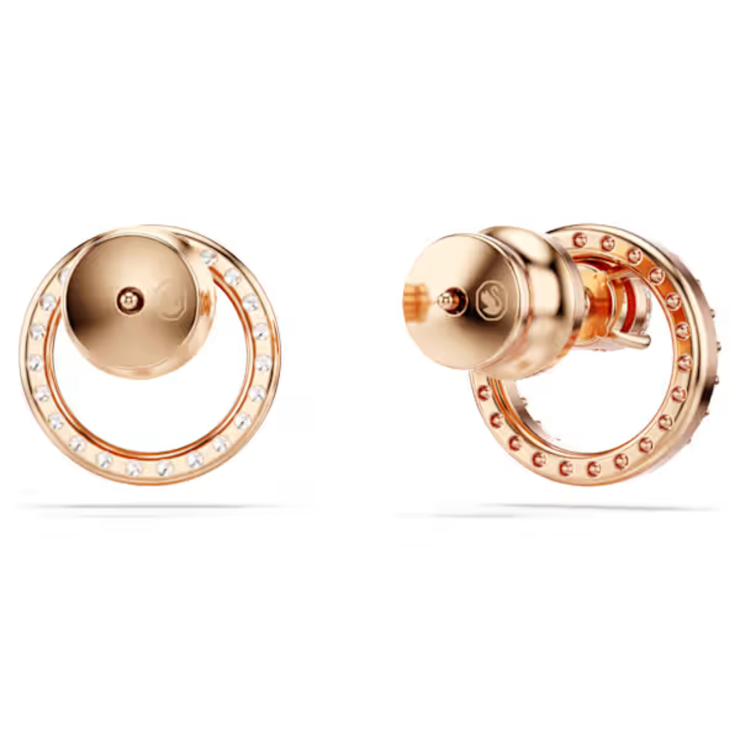 Swarovski Constella Stud Earrings - White/Rose Gold