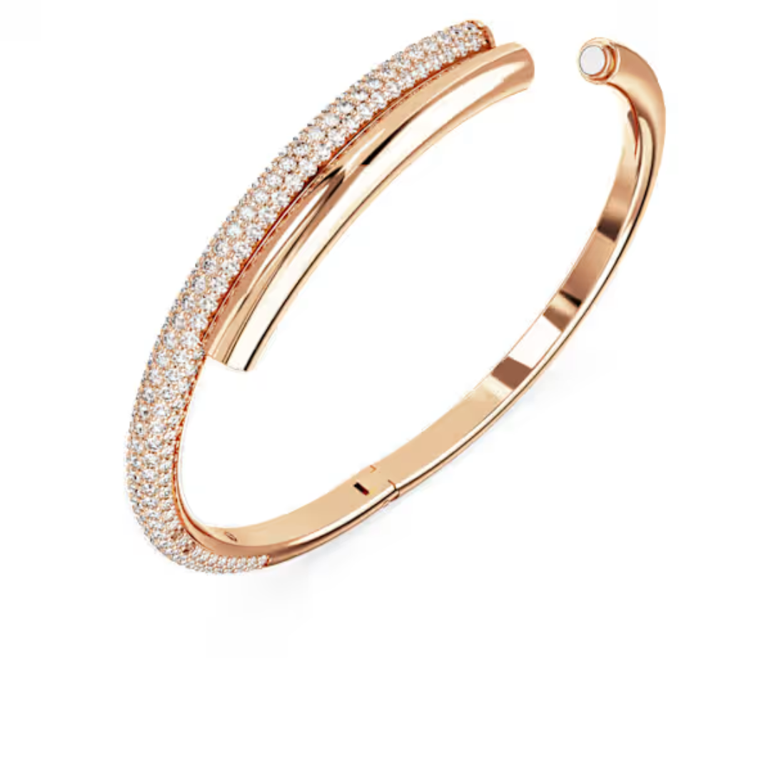 Swarovski Dextera Bangle - Crystal/Rose Gold - Medium