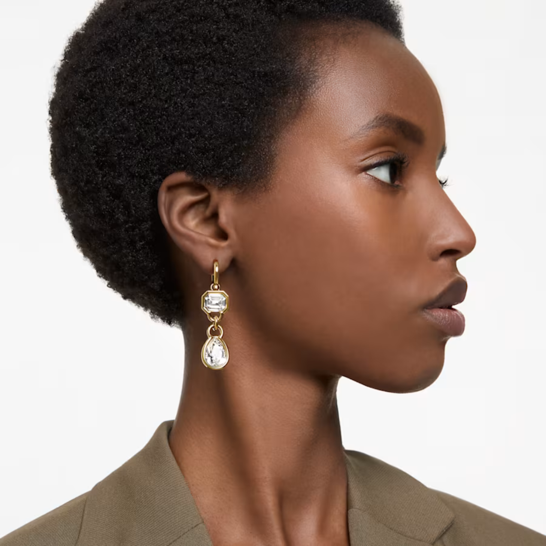 Swarovski Dextera Drop Earrings: Gold