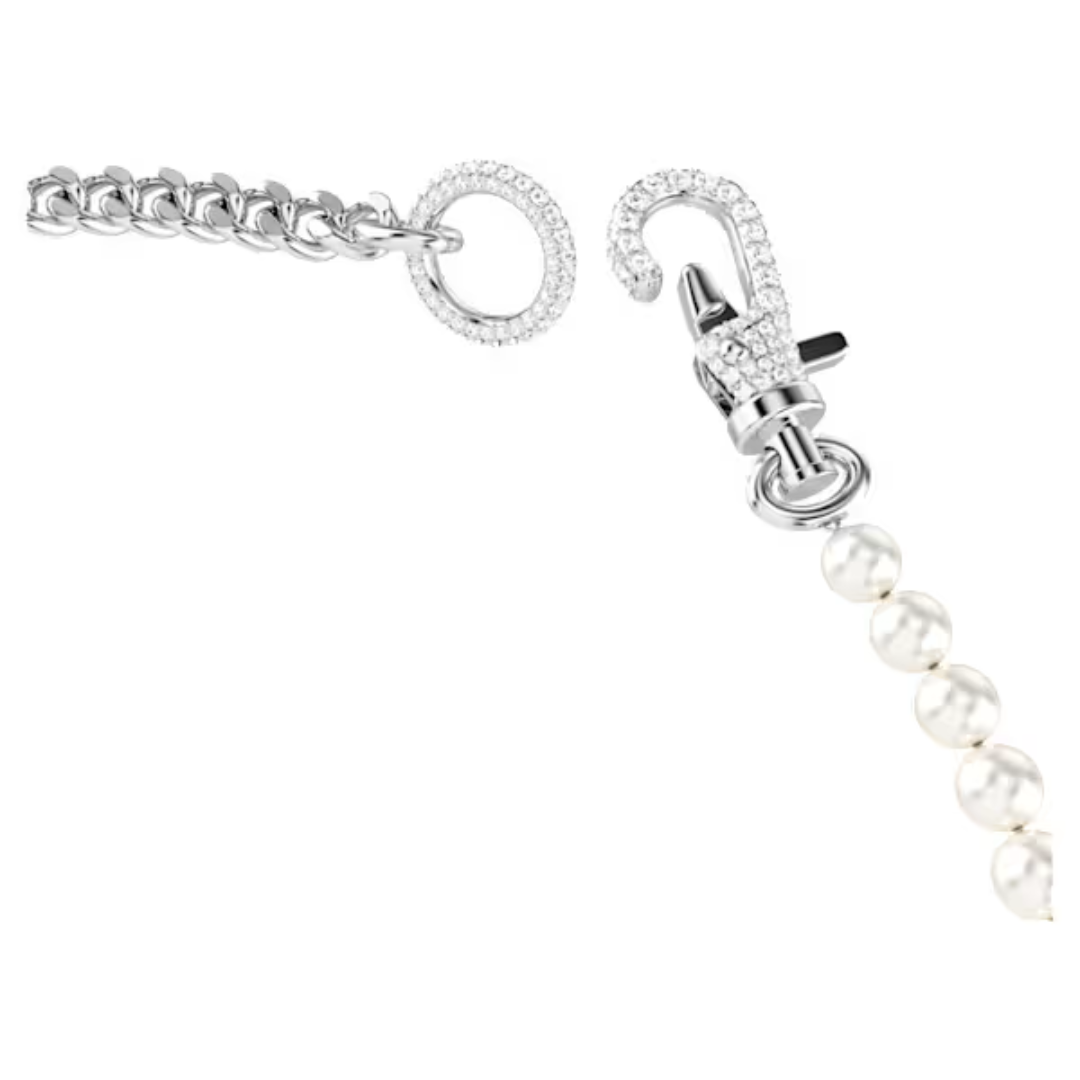 Swarovski Dextera Crystal & Pearl Necklace - Rhodium