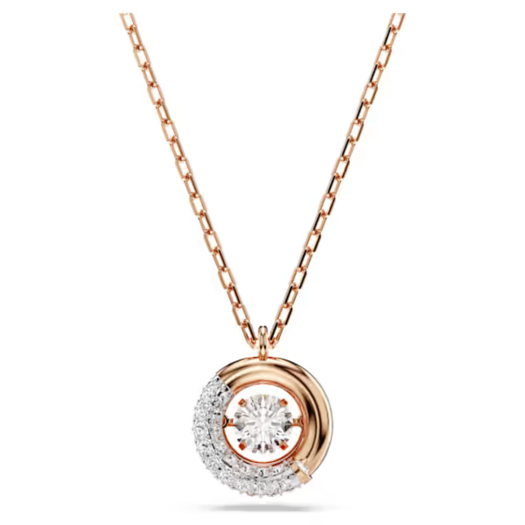 Swarovski Dextera Pendant Necklace - White/Rose Gold