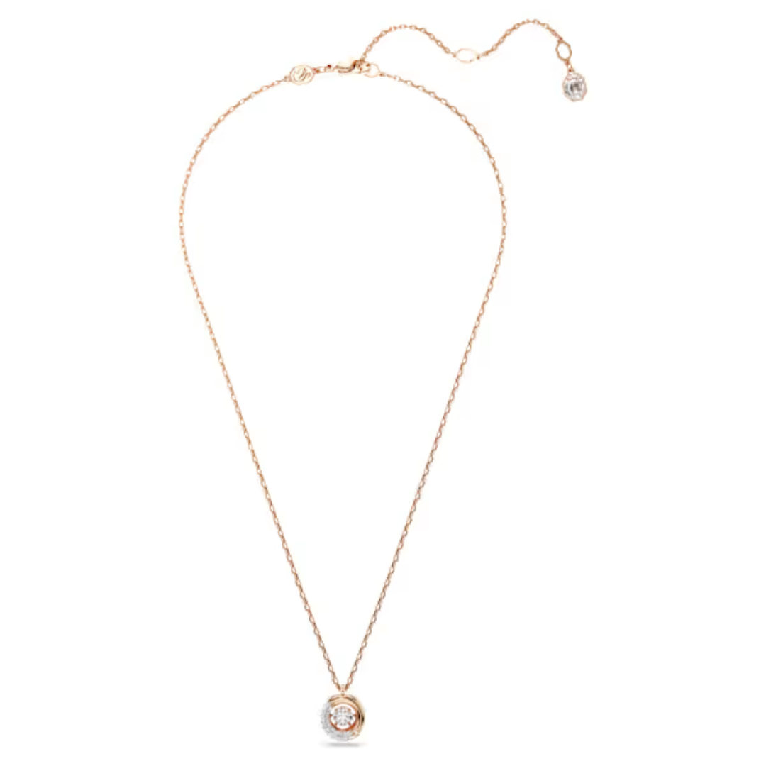 Swarovski Dextera Pendant Necklace - White/Rose Gold