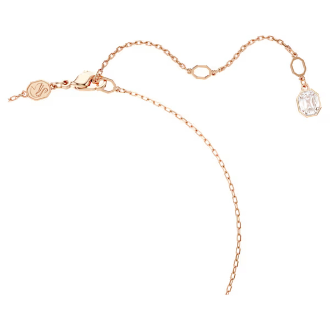 Swarovski Dextera Pendant Necklace - White/Rose Gold