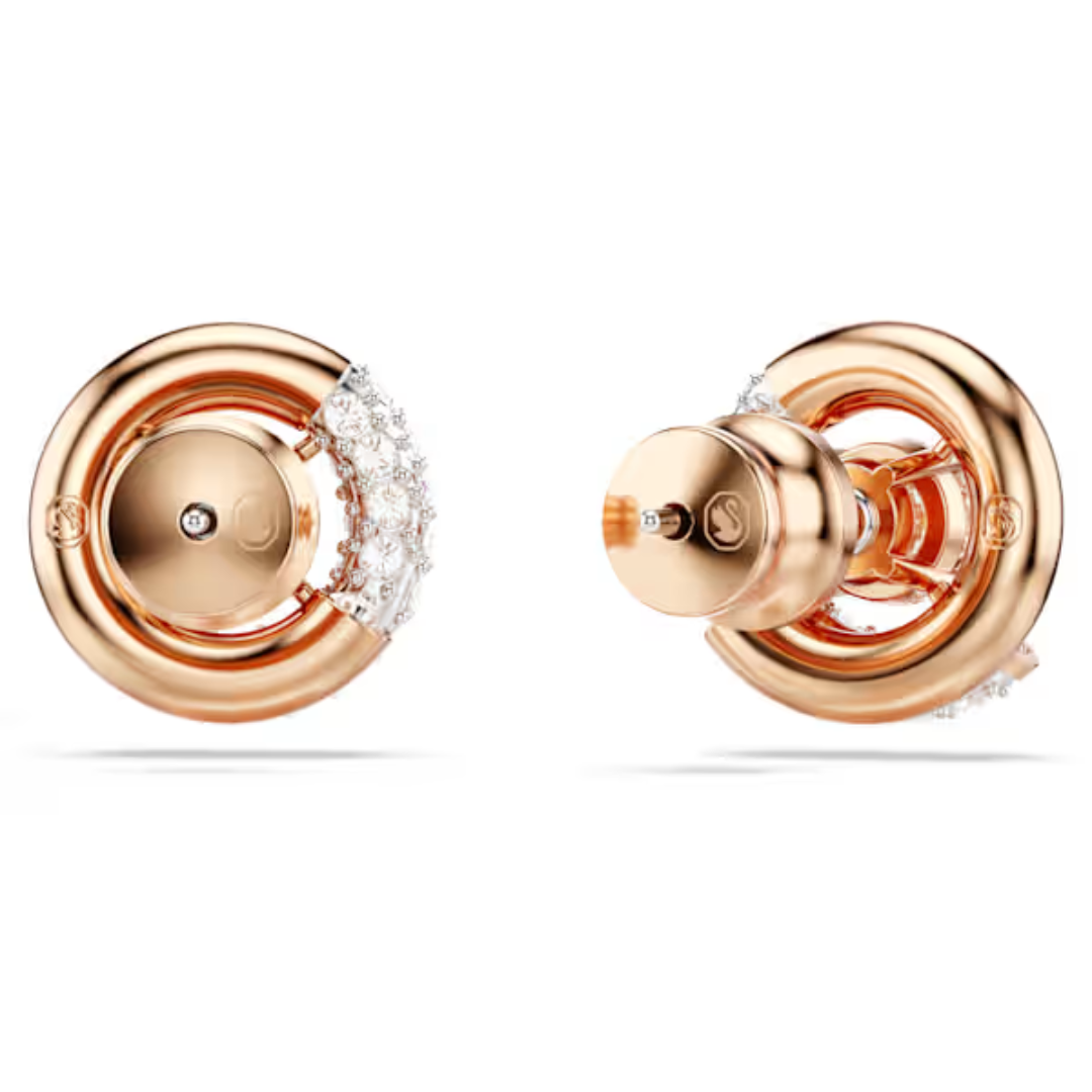 Swarovski Dextera Stud Earrings - White/Rose Gold