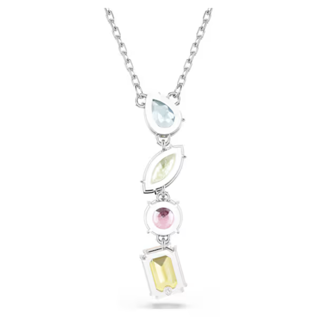 Swarovski Gema Y Pendant - Multicolor/Rhodium