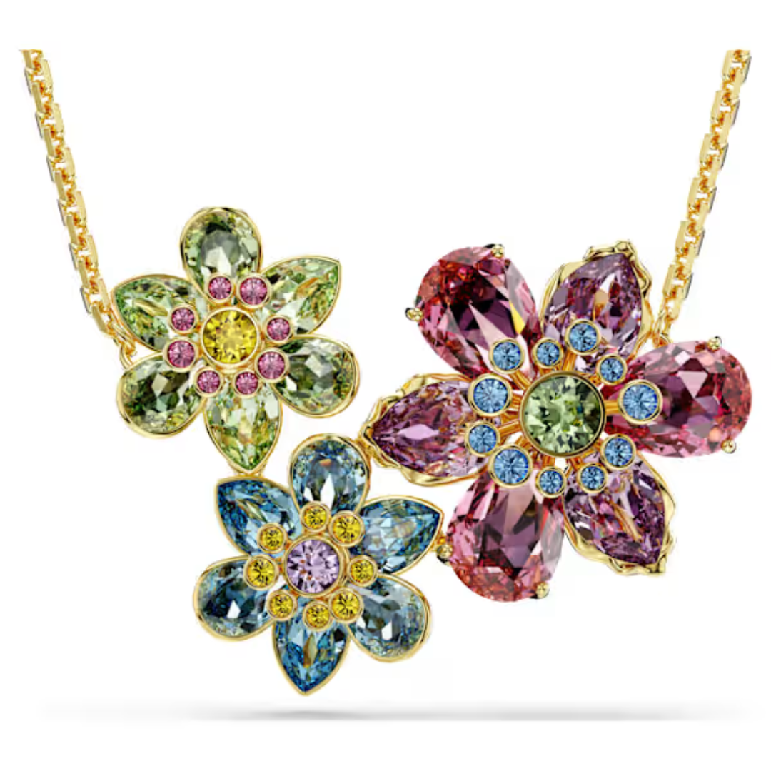 Swarovski Idyllia Flower Pendant Necklace - Multicolor/Gold