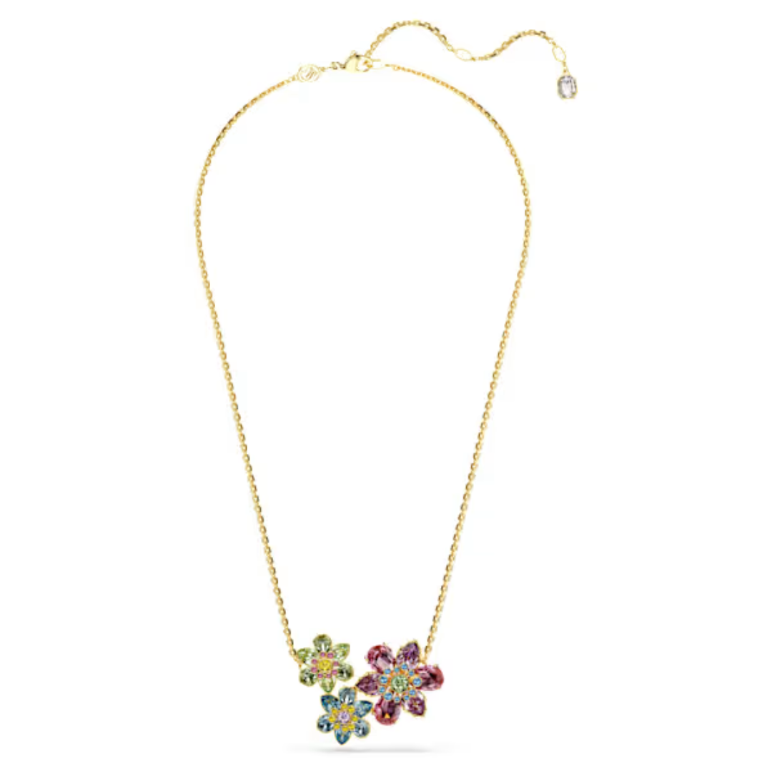 Swarovski Idyllia Flower Pendant Necklace - Multicolor/Gold