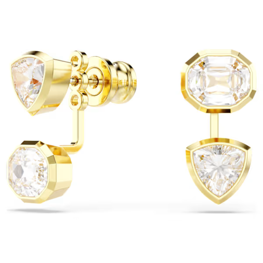 Swarovski Imber Jacket Earrings - White/Gold