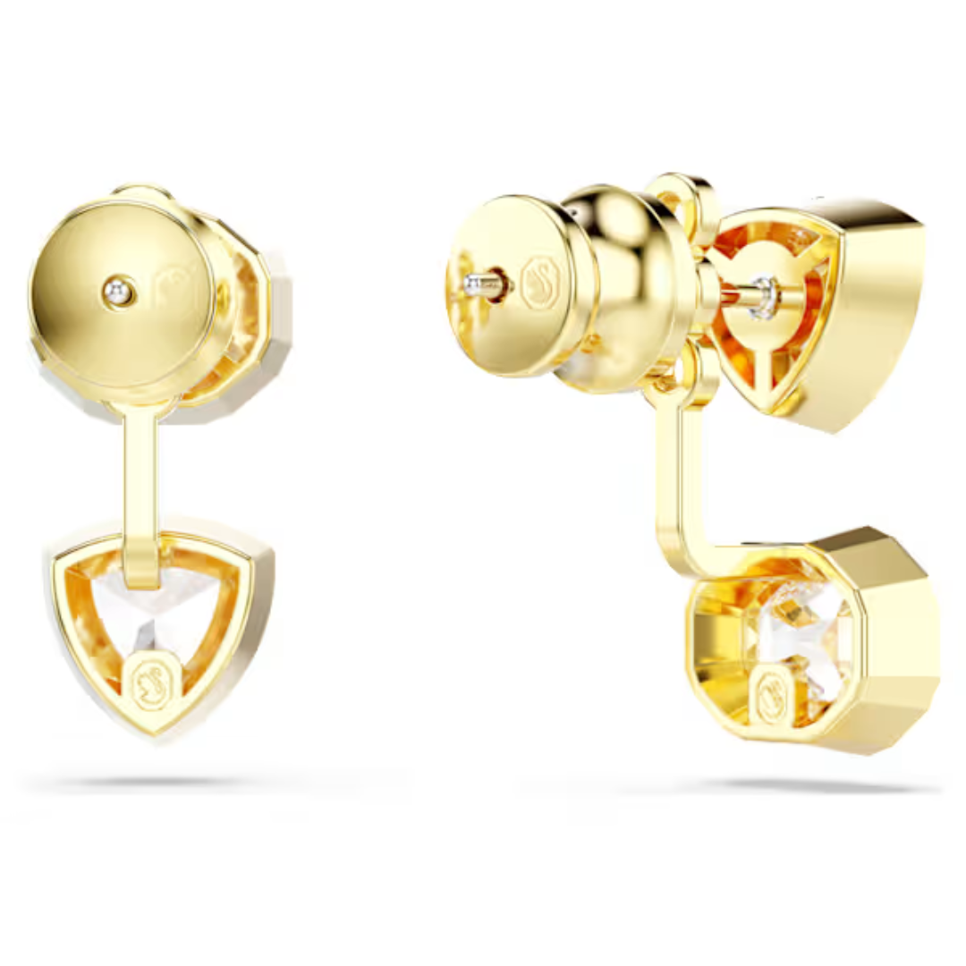 Swarovski Imber Jacket Earrings - White/Gold