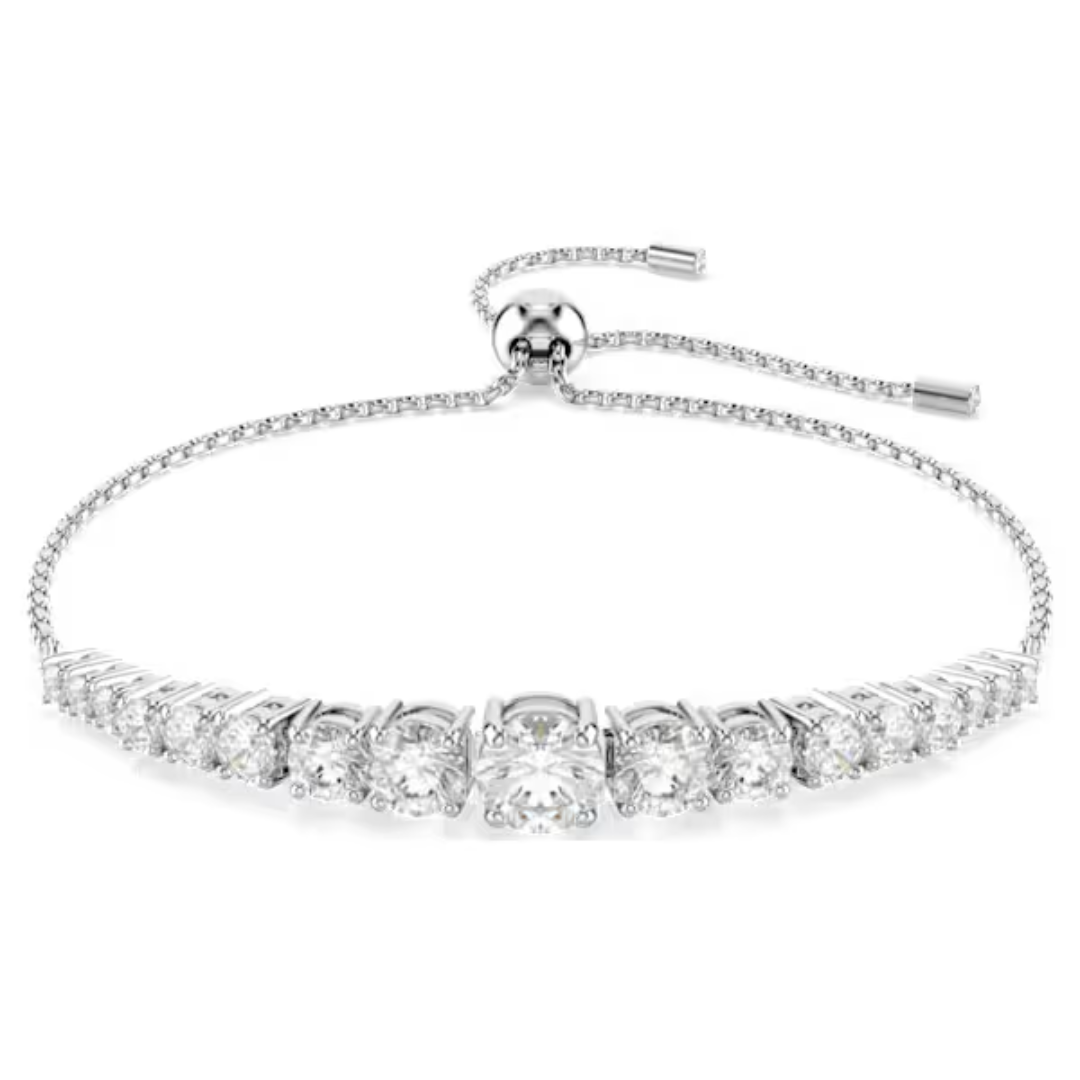 Swarovski Matrix Gradient Bracelet - White/Rhodium