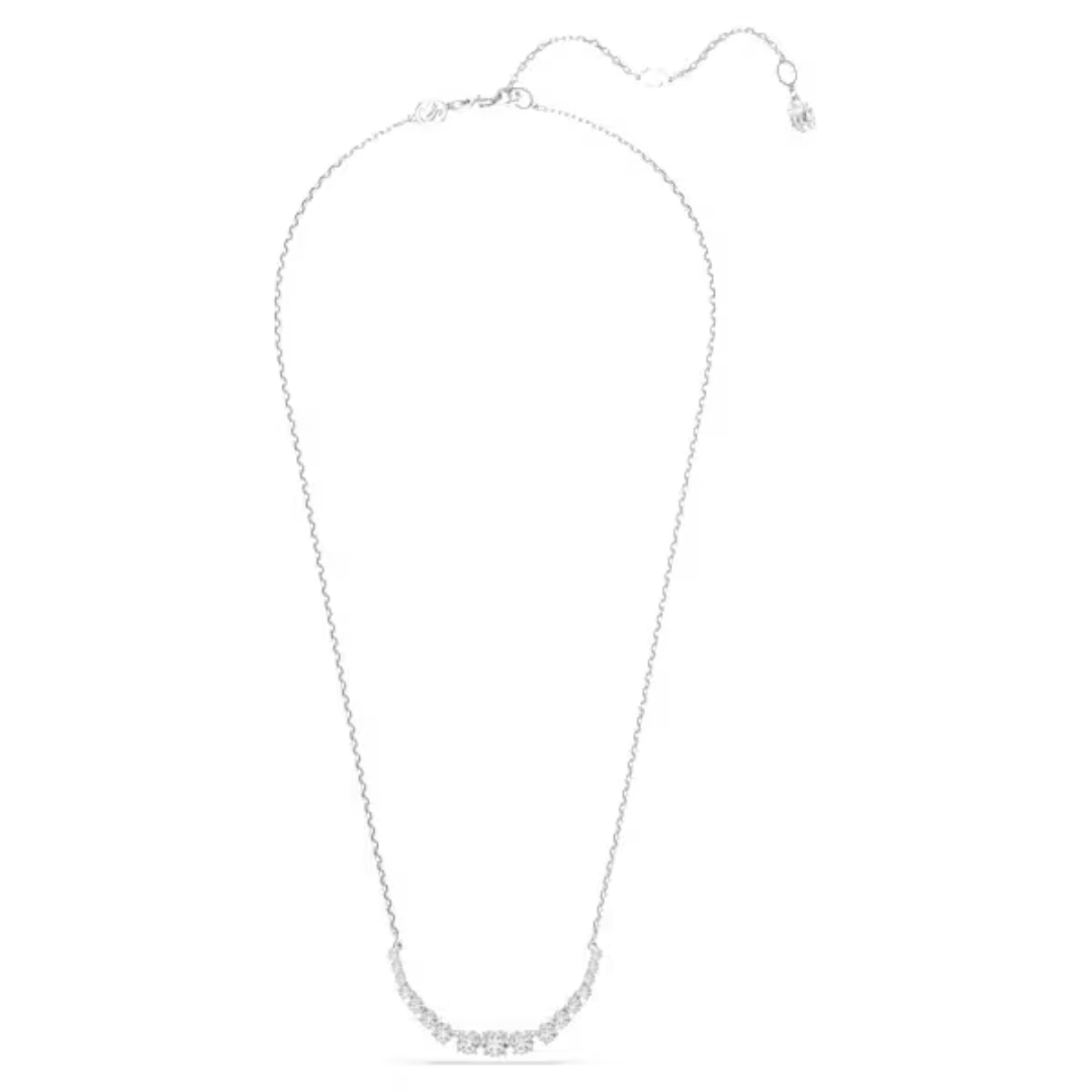 Swarovski Matrix Gradient Necklace - White/Rhodium