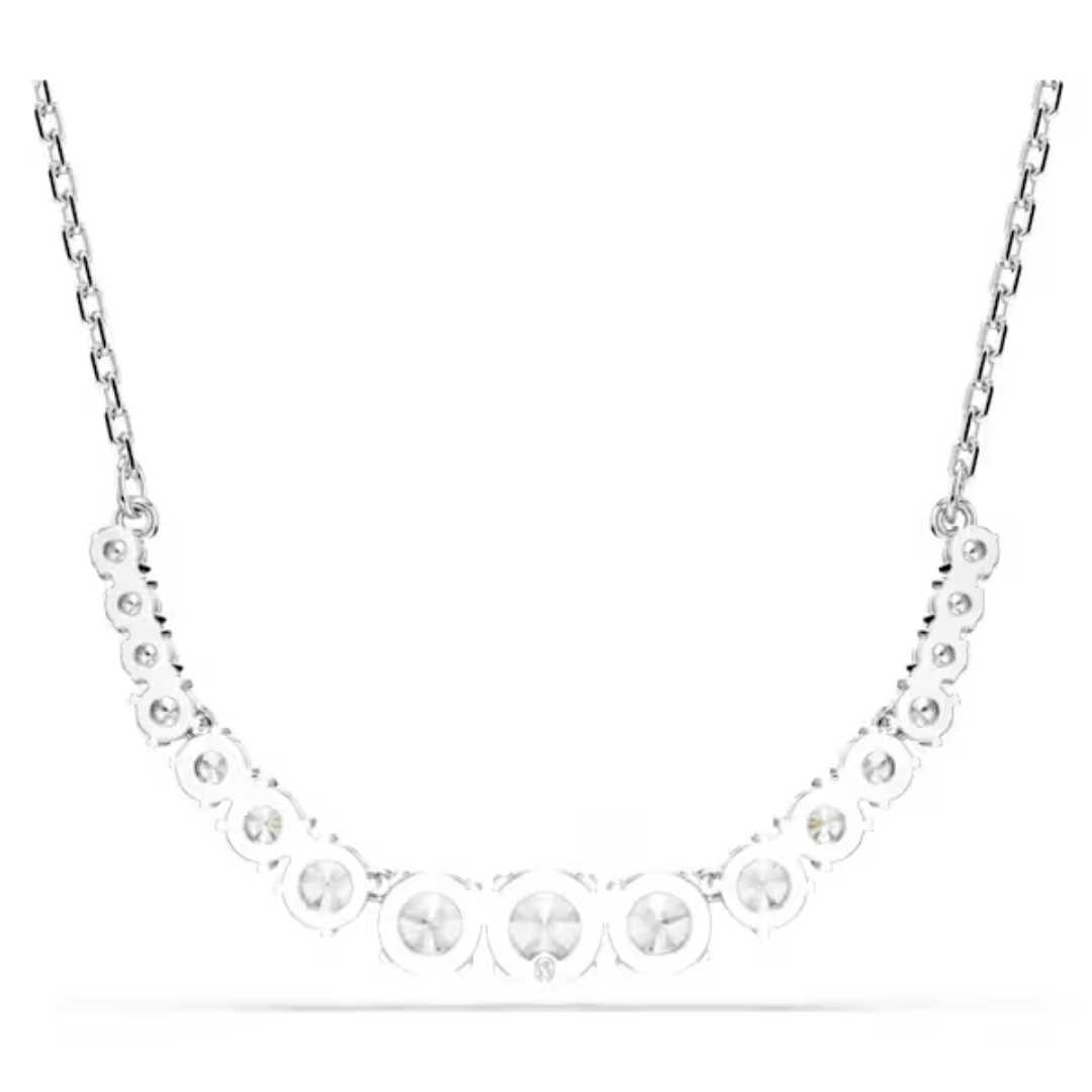 Swarovski Matrix Gradient Necklace - White/Rhodium