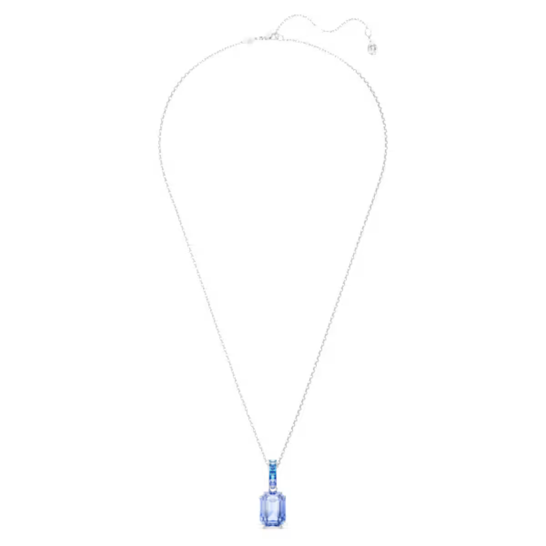 Swarovski Mellenia Long Pendant - Blue/Rhodium