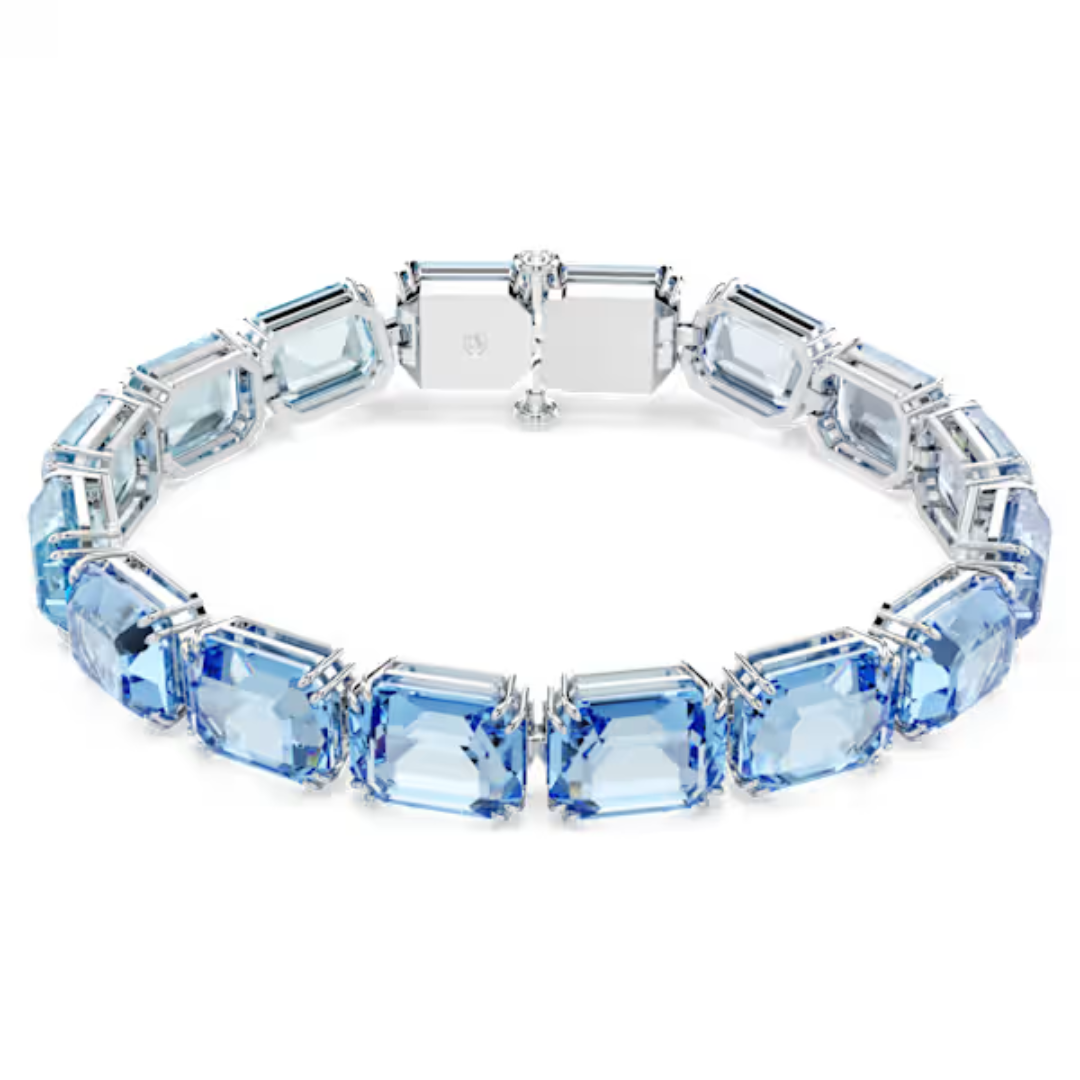 Swarovski Mellenia Tennis Bracelet - Blue/Rhodium