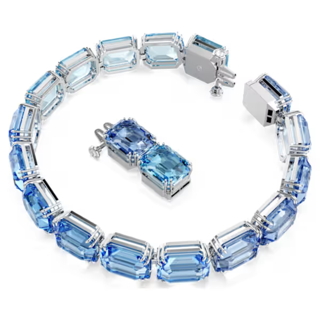 Swarovski Mellenia Tennis Bracelet - Blue/Rhodium