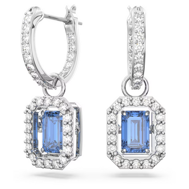 Swarovski Millenia Drop Earrings: Silver/Blue - The Cottage