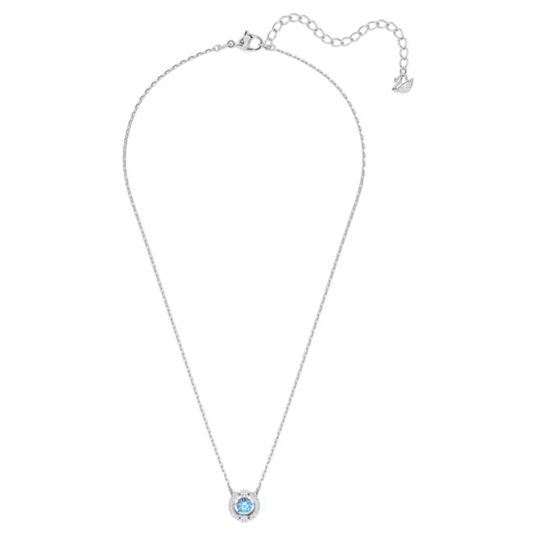 Swarovski Sparkling Dance Necklace- Silver/Blue