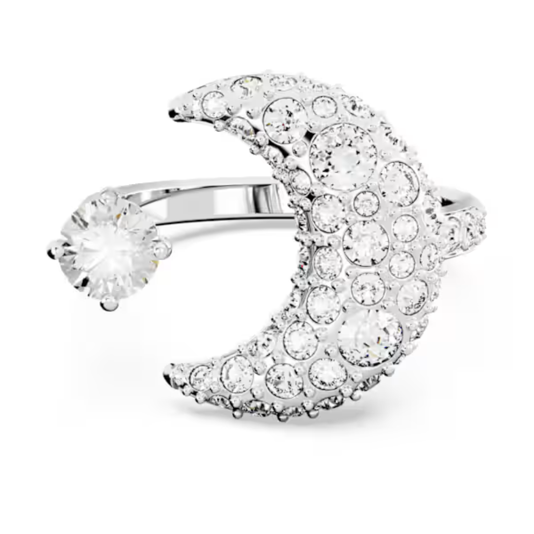 Swarovski Sublima Open Moon Ring - Silver - 55/7