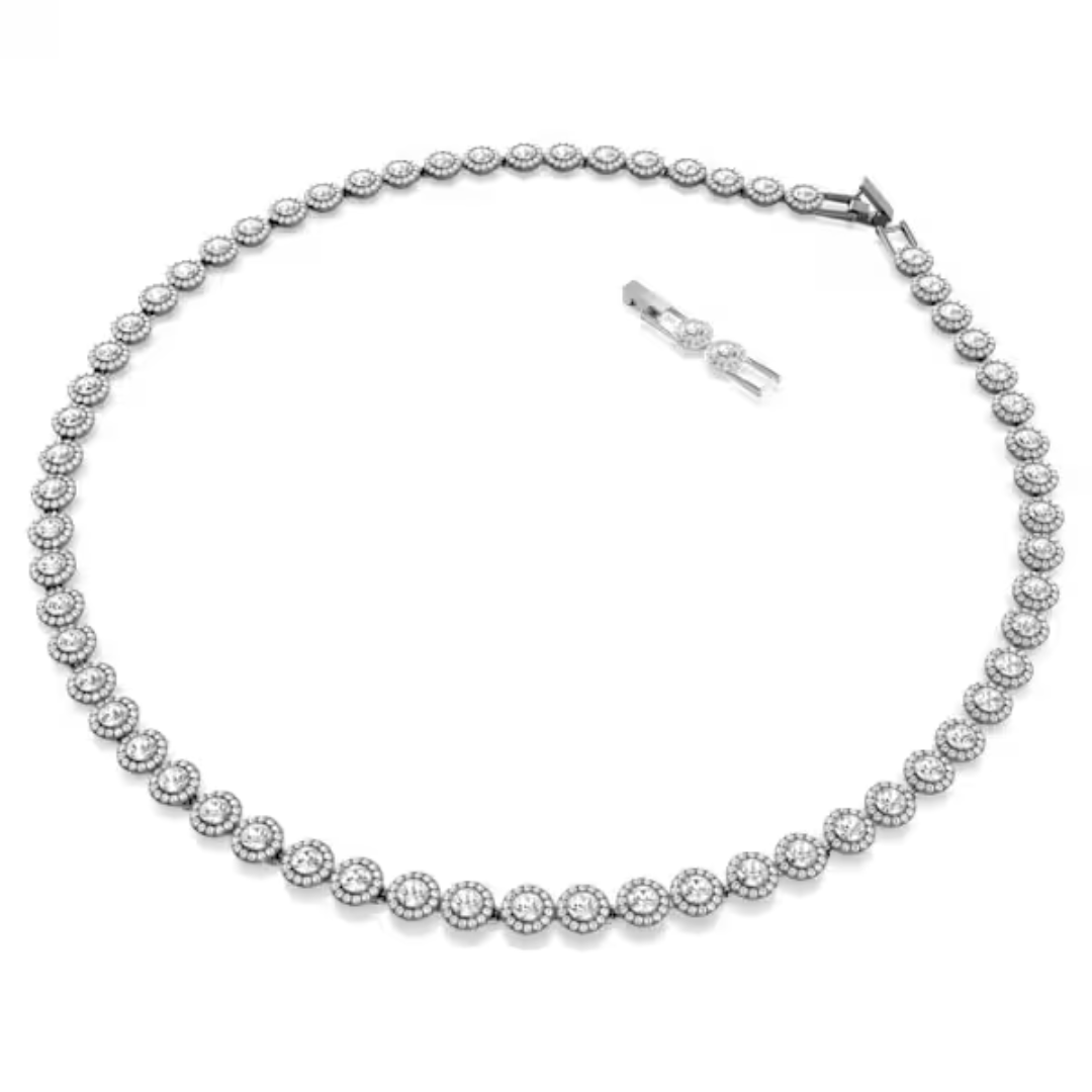 Swarovski Una Angelic Necklace - White/Rhodium