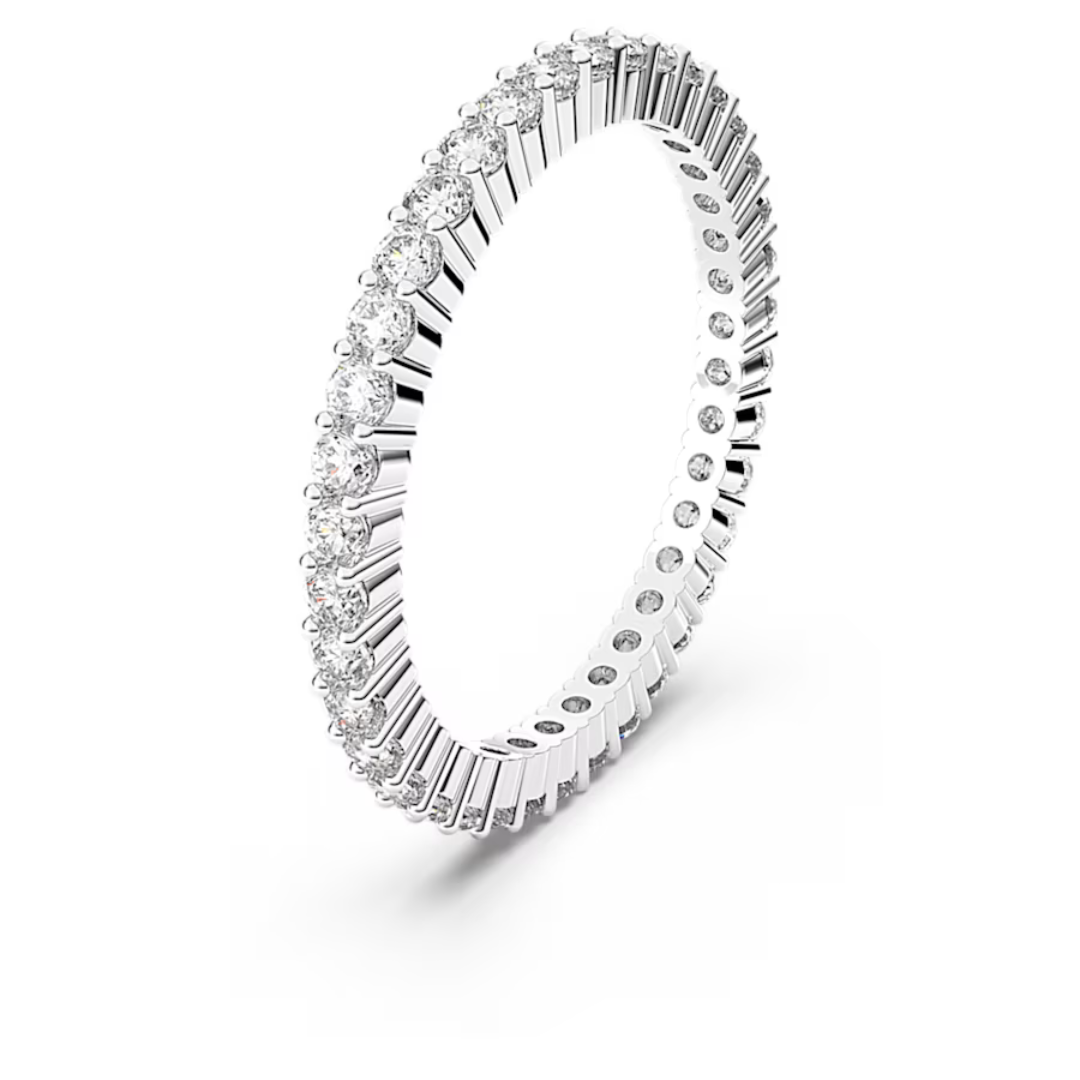 Swarovski Vittore Round Ring - Silver & Crystal | The Cottage