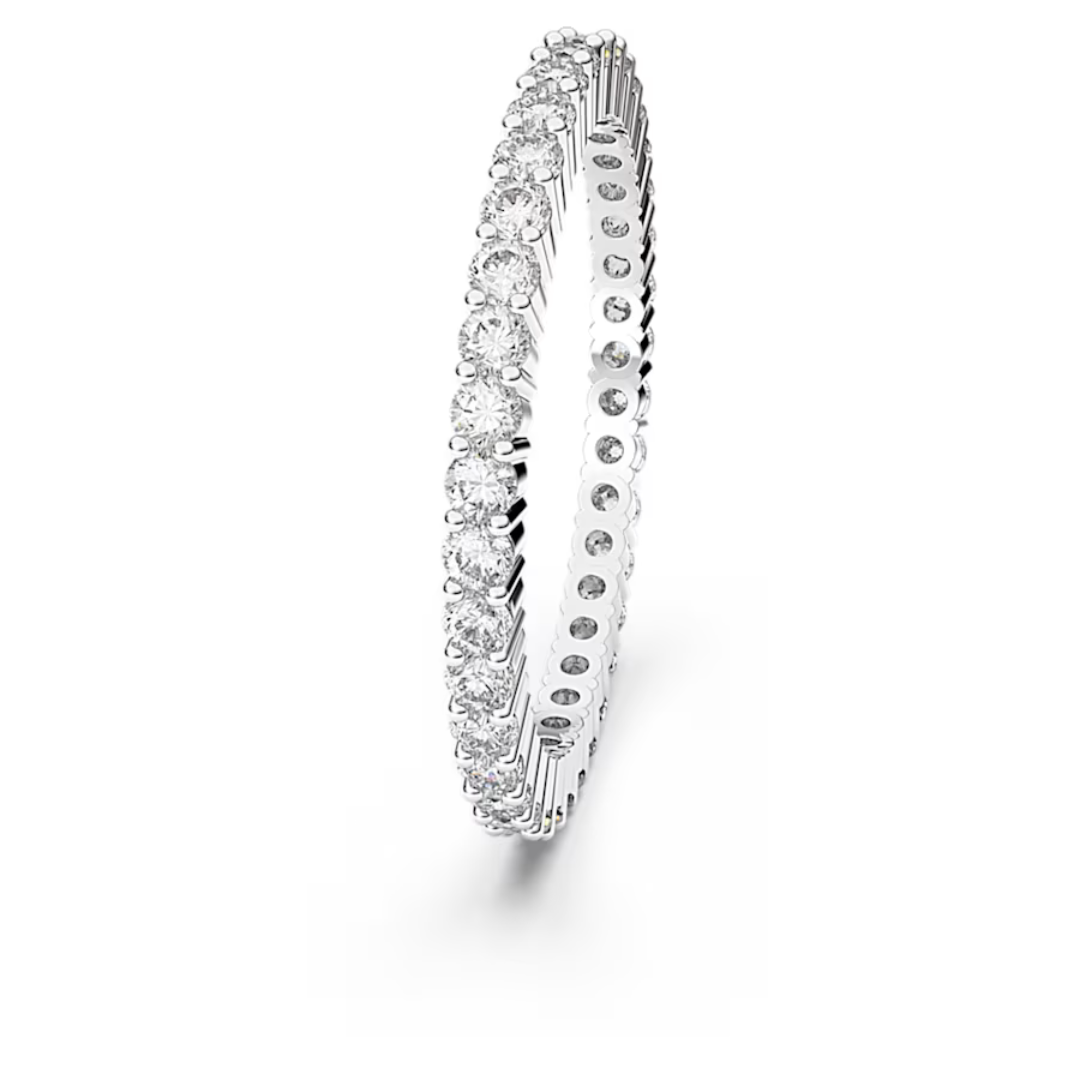 Swarovski Vittore Round Ring - Silver & Crystal