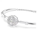 Swarovski Constella Bangle Round cut, Dancing stone, White, Rhodium plated