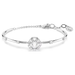 Swarovski Constella Bangle Round cut, Dancing stone, White, Rhodium plated