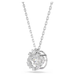 Round cut, Dancing stone, White, Rhodium plated Swarovski_Constella_Pendant_Necklace
