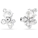 Swarovski Constella Stud Earrings Round cut, White, Rhodium plated
