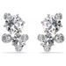 Swarovski Constella Stud Earrings Round cut, White, Rhodium plated