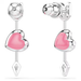 Swarovski Idyllia Drop Earrings Mixed cuts, Heart with arrow, White, Rhodium plated