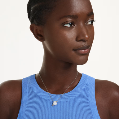 Swarovski Idyllia Pendant Necklace Mixed cuts, Heart with arrow, White, Mixed metal finish