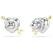 Swarovski Idyllia Stud Earrings Mixed cuts, Heart with arrow, White, Mixed metal finish
