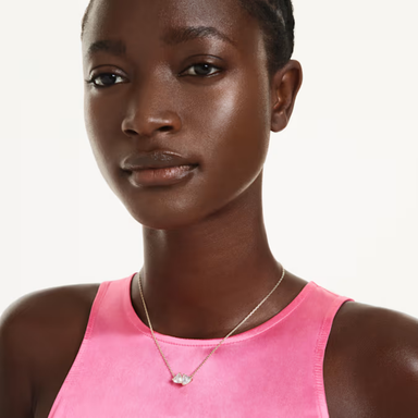 Swarovski Mesmera Necklace Heart, White, Gold-tone plated