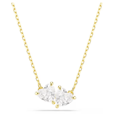 Swarovski Mesmera Necklace Heart, White, Gold-tone plated