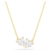 Swarovski Mesmera Necklace Heart, White, Gold-tone plated