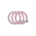 pink hair tie on white background
