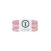 pink hair tie on white background