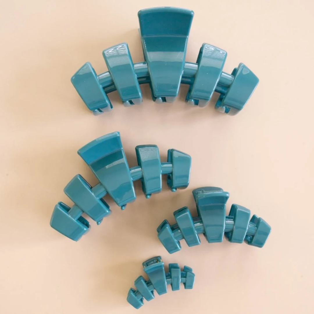 Teleties Classic Hair Clip - Teal With It