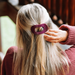 Teleties Flat Round Hair Clip - Mulberry