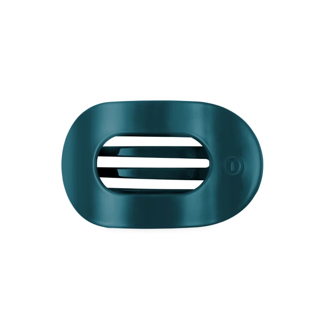 Teleties Flat Round Hair Clip - Teal With It