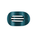 Teleties Flat Round Hair Clip - Teal With It