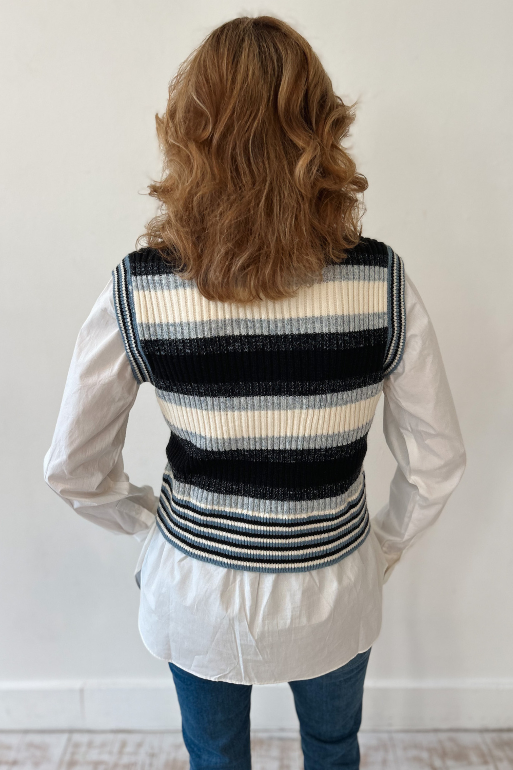 Elan Kaia Striped Sweater Vest