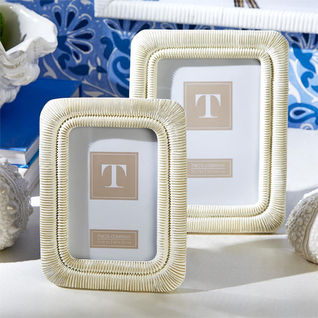 Two's Company Curved and Carved Photo Frame