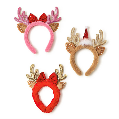 Two's Company Hand-Crafted Holiday Antlers Headband - The Cottage