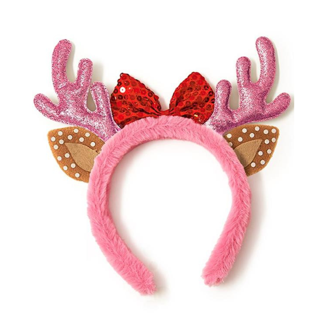 Two's Company Hand-Crafted Holiday Antlers Headband - The Cottage